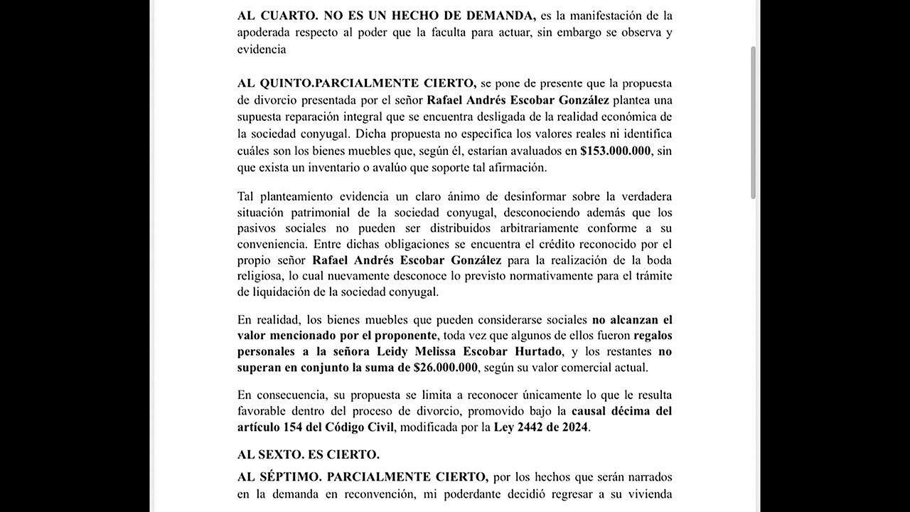 Denuncias contra Andrés Escobar. 