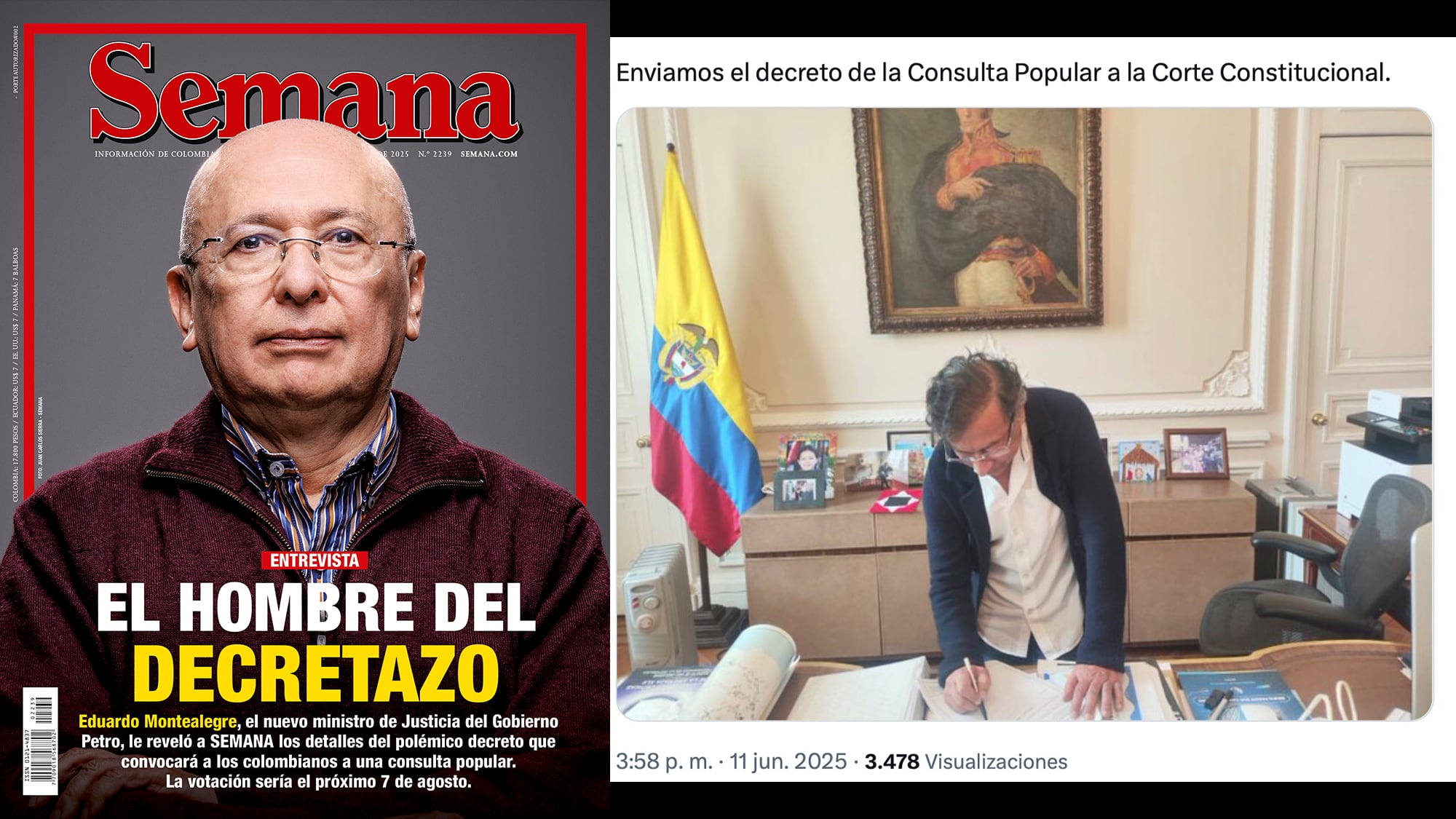 Gustavo Petro decreto portada ed 2239 Montealegre