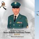 Suboficial asesinado y una imagen referencia de un dron cargado de explosivos.