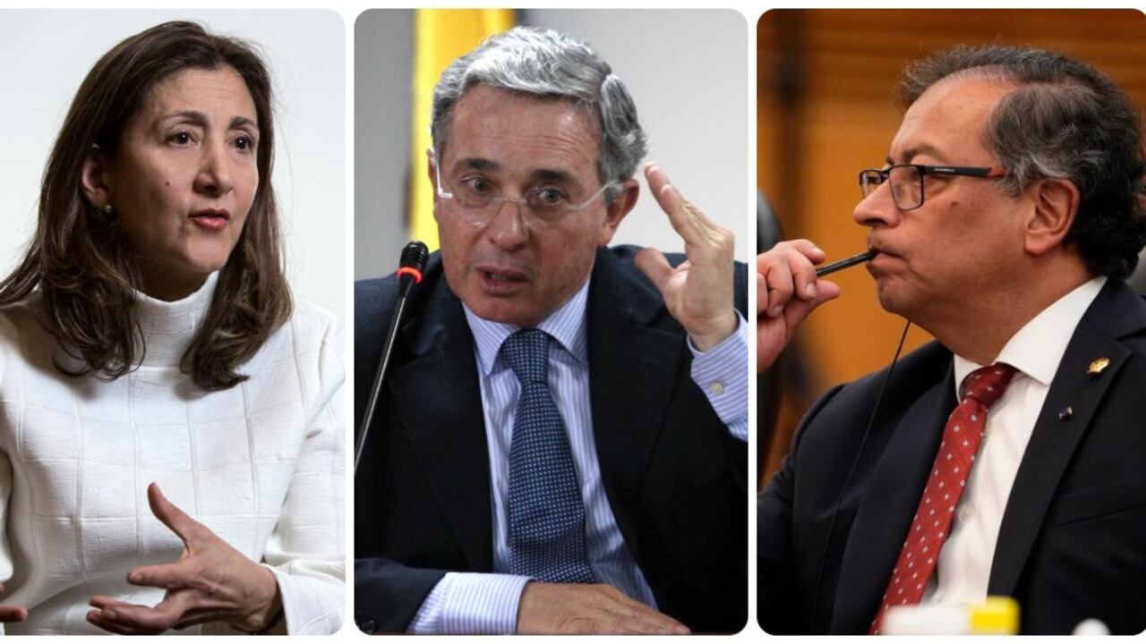 Ingrid Betancourt, Álvaro Uribe y Gustavo Petro.