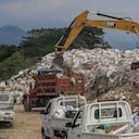 Un promedio de 250 trabajadores del reciclaje se concentran en este punto de recepción de residuos.