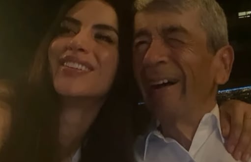 Jessica Cediel junto a su padre