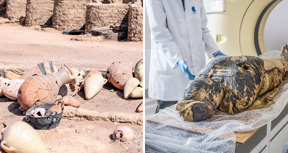 Las 22 momias de los soberanos recorrieron las calles de El Cairo en tanques con mecanismos de absorción de choques. Iban en orden cronológico, y Seqenenre Taa lideraba.