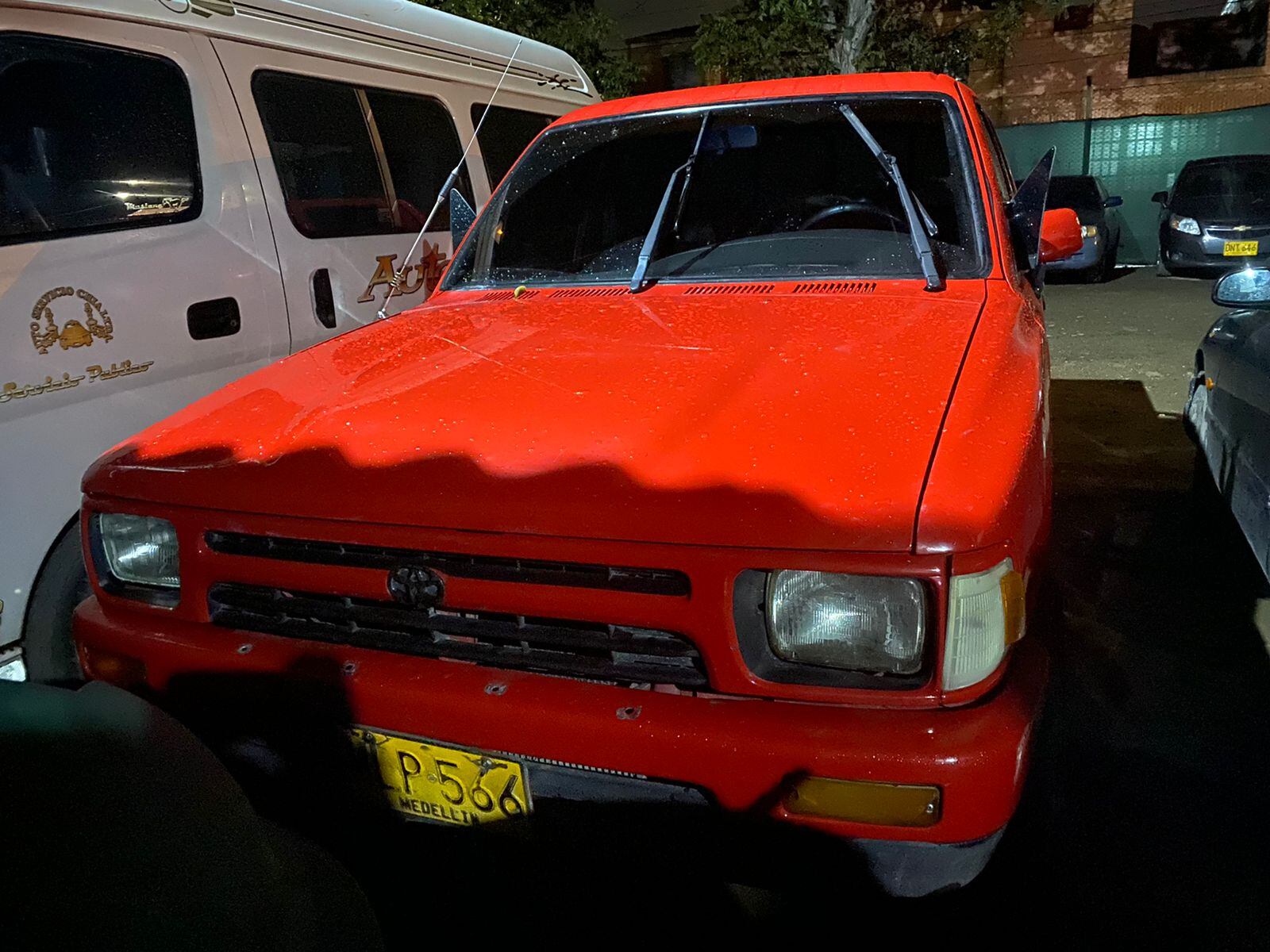 La camioneta recuperada en Chía (Cundinamarca)