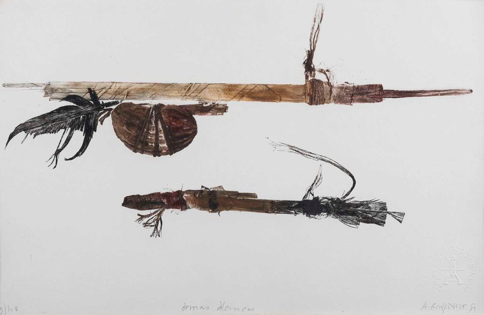 Alexander Gorodine. Armas blancas. Litografía e intaglio sobre papel. 1981