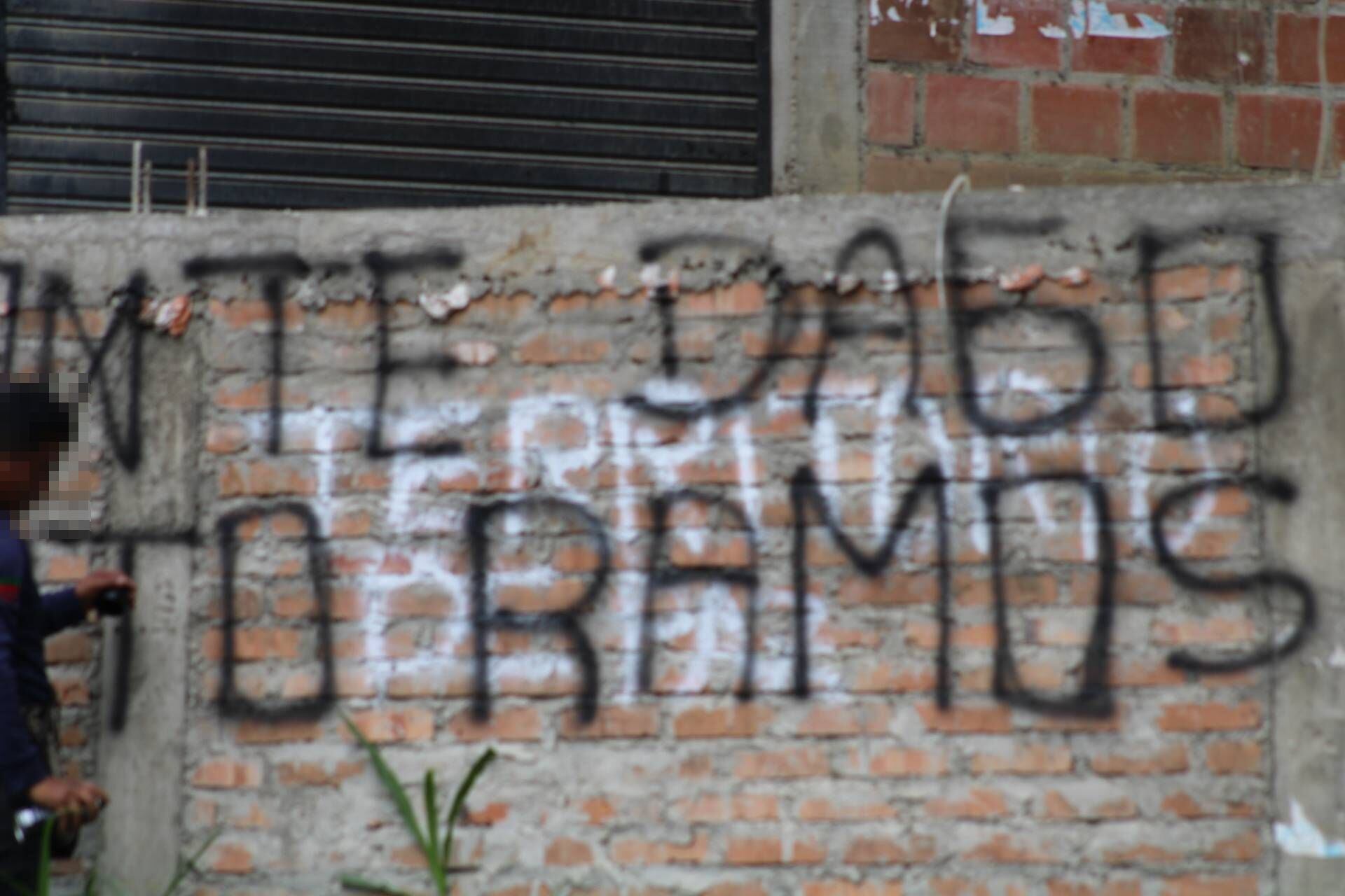 Los integrantes del frente Dagoberto Ramos de las Farc anunciaron que tomarán el control de los territorios de Toribío a sangre y a fuego, de ahí que realizaron varios grafitis en viviendas y locales de esta población.