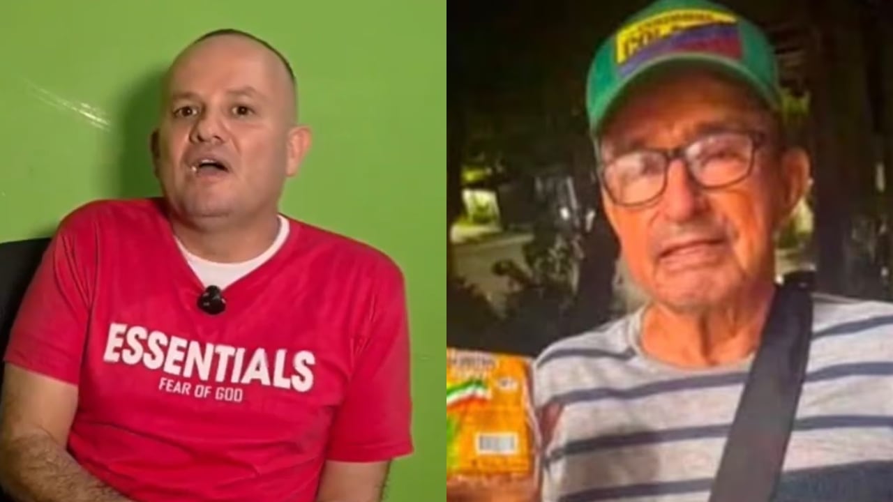 Profesor Franklin Gamboa Tabares y do Luis Felipe, vendedor de panela.