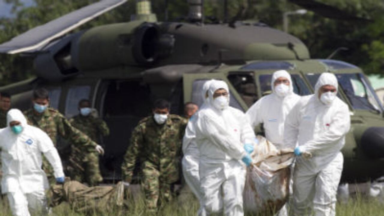 Hasta la tarde de este viernes se habían encontrado los cuerpos de dos presuntos integrantes del frente 57 de las FARC.