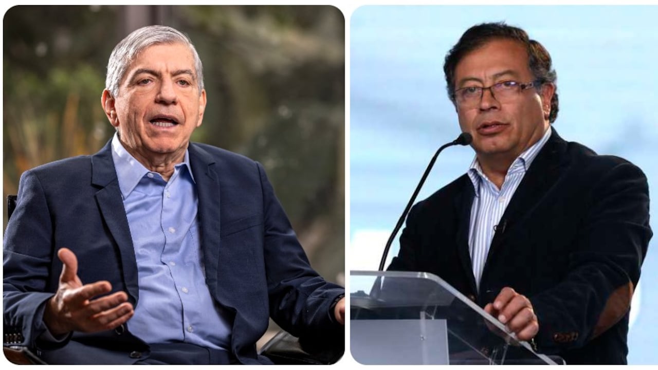 César Gaviria y Gustavo Petro, políticos colombianos.