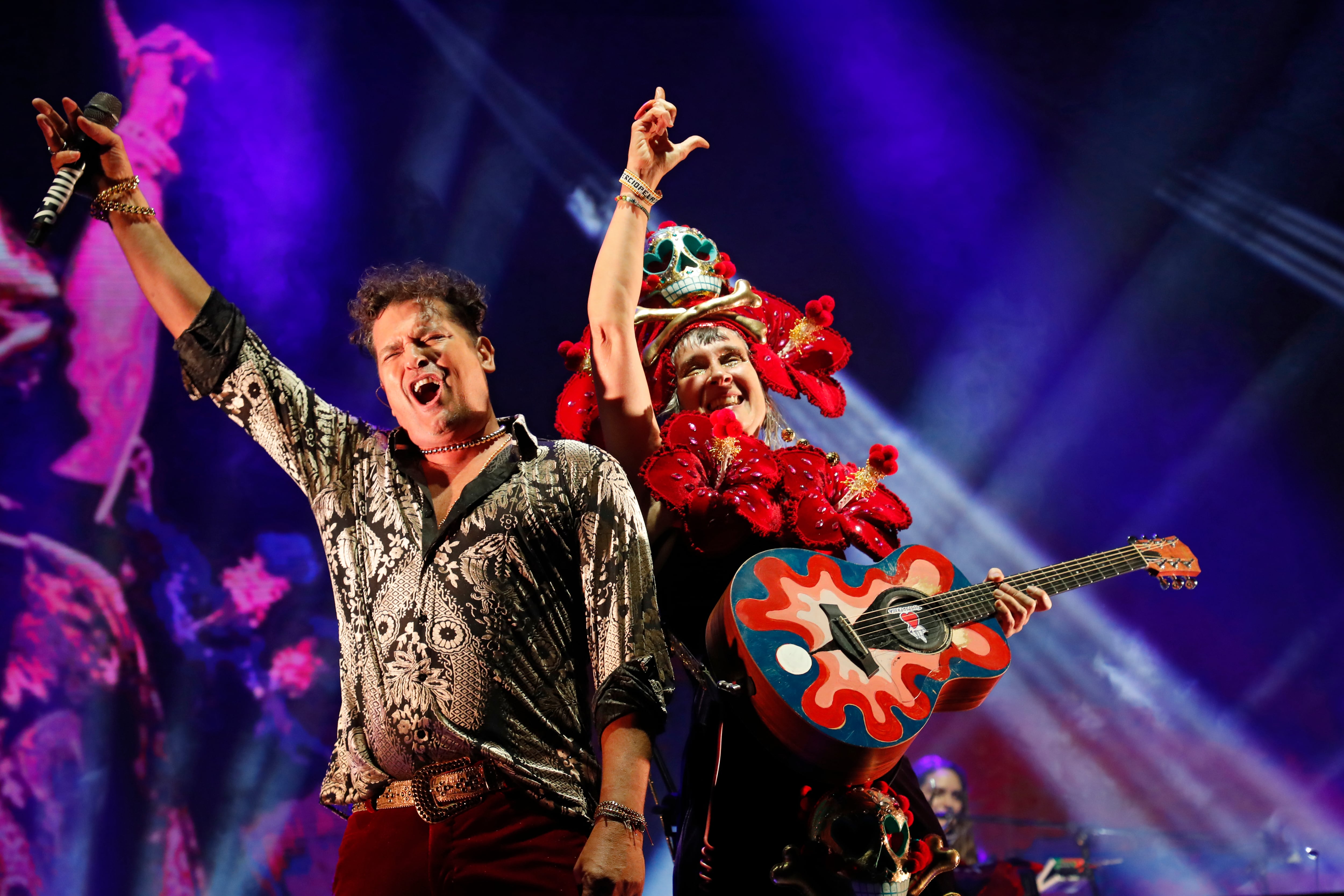 Concierto Aterciopelados 28 años  El Dorado su segundo trabajo de estudio Andrea Echeverri y Héctor Buitrago , junto a Carlos Vives y al cantante de Café Tacvba, Rubén Albarrán
Palacio de los Deportes de Bogotá 
22 de abril de 2023
Foto Guillermo Torres Reina / Semana