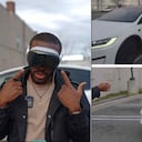 Hombre usa sus Apple Vision Pro para controlar un carro Tesla