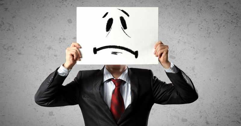 fracaso, tristeza, depresión, aburrido en el trabajo