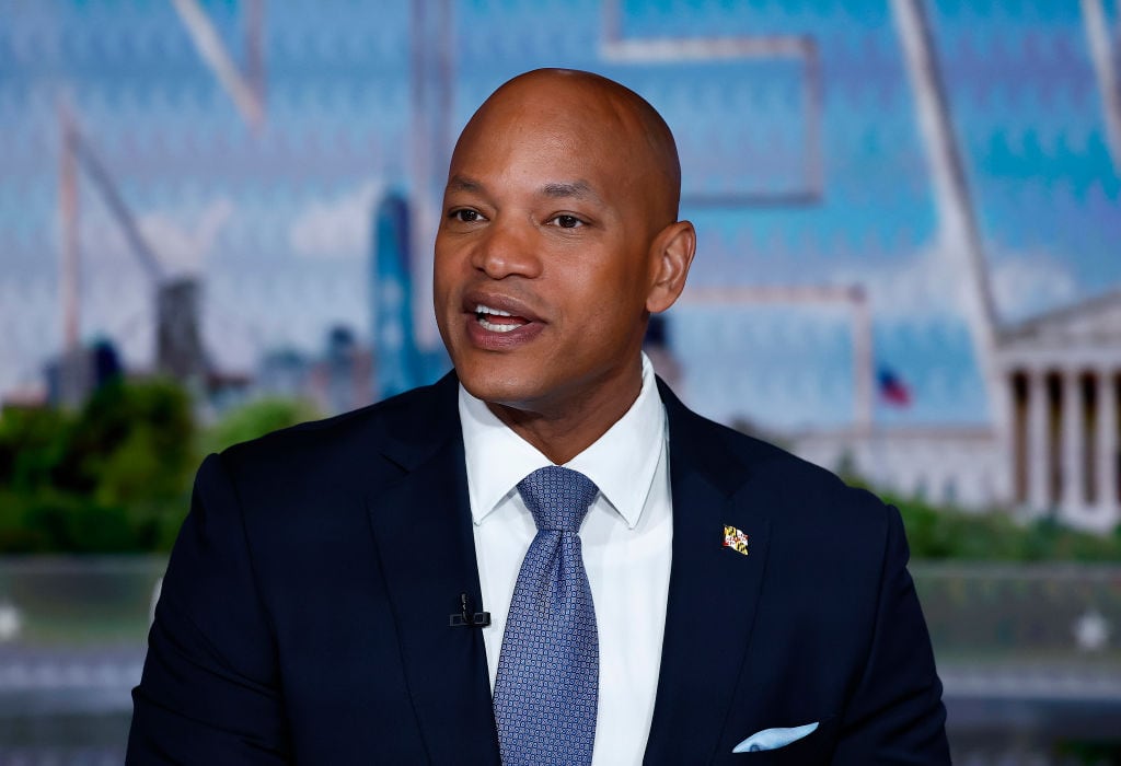 WASHINGTON, DC - MARCH 23: Maryland Governor Wes Moore visits "FOX News Sunday" with Shannon Bream at FOX News D.C. Bureau on March 23, 2025 in Washington, DC. (Photo by Paul Morigi/Getty Images)