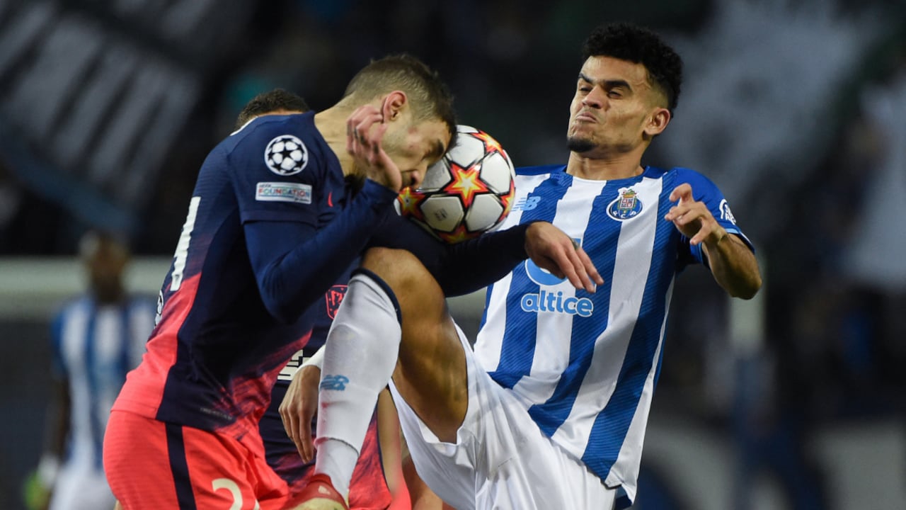 Luis Díaz no pudo evitar la caída de Porto sobre el Atlético de Madrid.