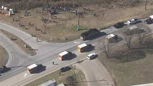 Las carreteras se cierran en Gainesville, Georgia, el 28 de enero de 2021, luego de un incidente con materiales peligrosos.