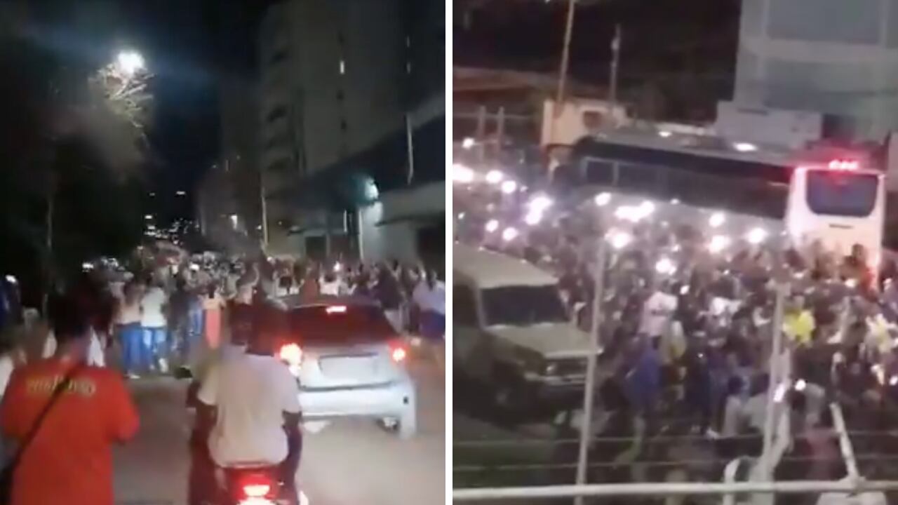 Así celebran algunos venezolanos en las calles tras la posible derrota de Nicolás Maduro en las urnas.