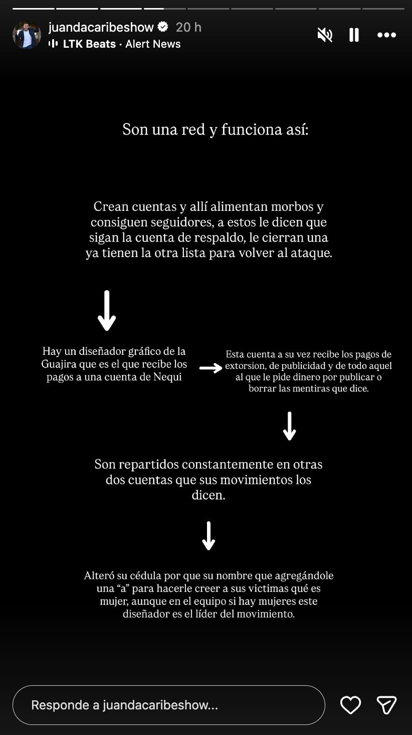 Juanda Caribe habló de las amenazas que recibe.