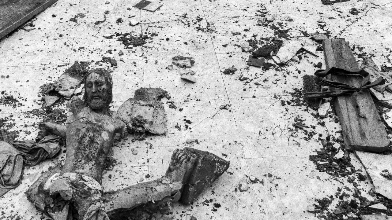 Iglesia de Bellavista en Bojayá. Foto: Jesus Abad Colorado. Cortesía Universidad Nacional