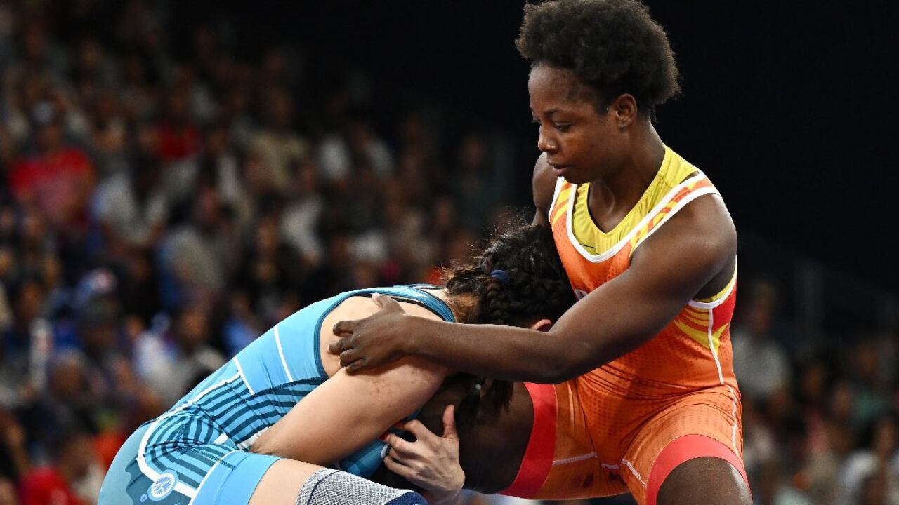 Tatiana Rentería, luchadora libre colombiana en los 76 kg de los Olímpicos París 2024