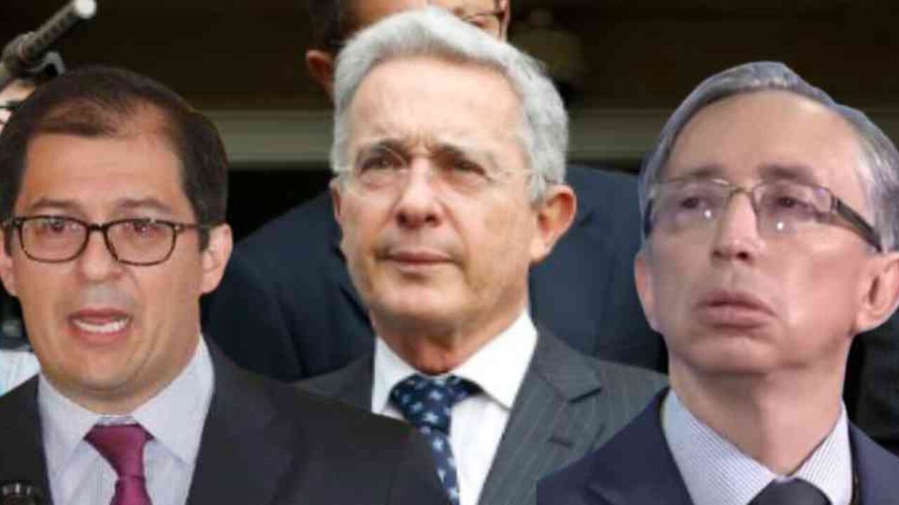 Francisco Barbosa, Álvaro Uribe y Gabriel Jaimes.