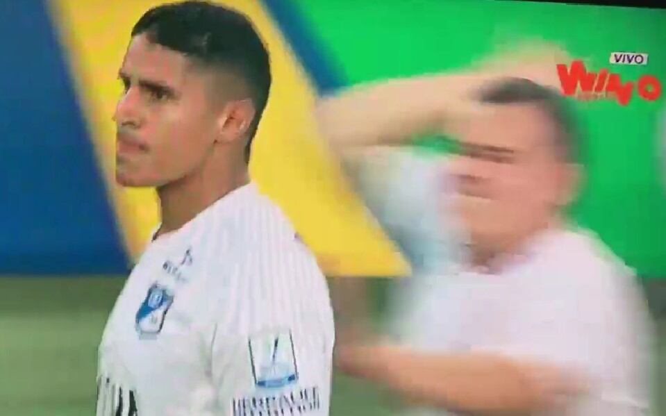 Daniel Cataño, jugador de Millonarios agredido por un hincha del Tolima.