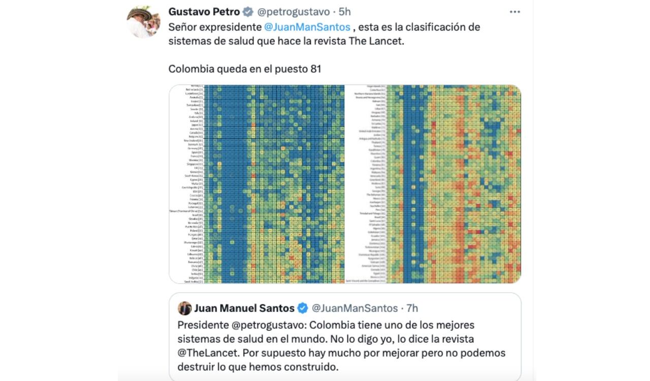 Así respondió el presidente Petro a Juan Manuel Santos