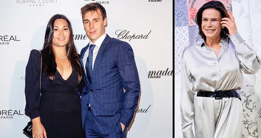 Louis Ducruet, y su esposa, Marie Chevallier, a la derecha  la princesa Estefanía de Mónaco.