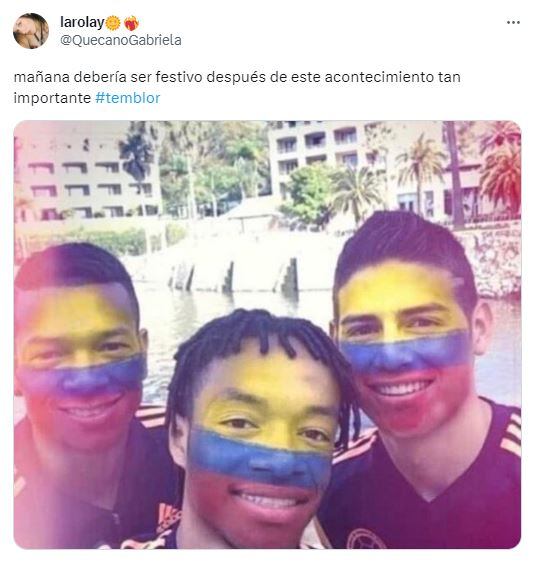 Meme de temblor con la Selección.