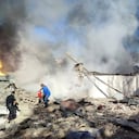 Secuelas de un ataque ruso en Ucrania.