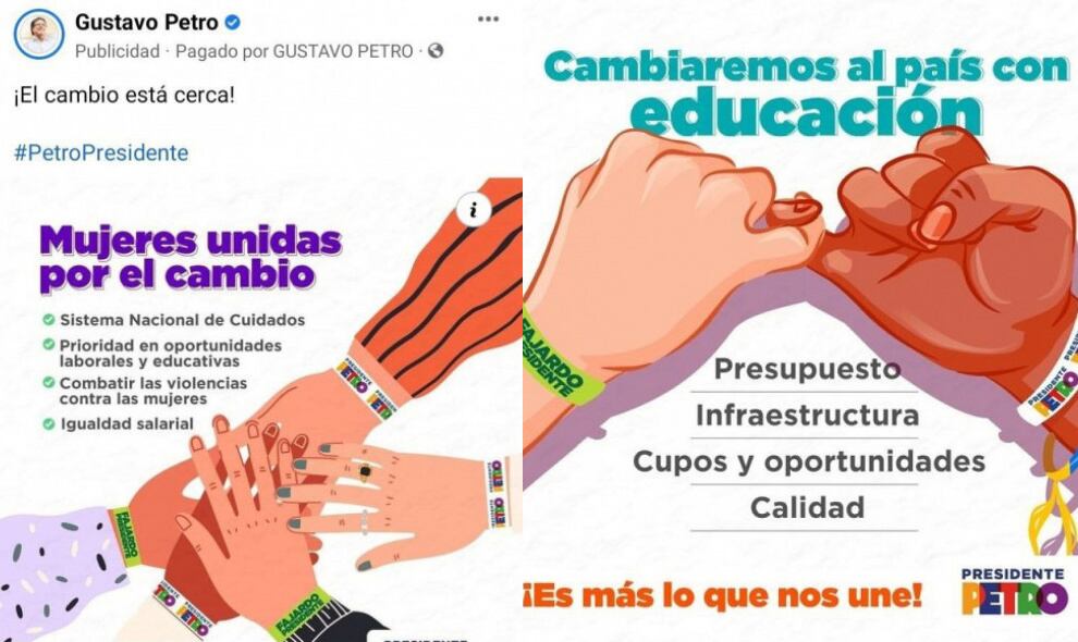 Las piezas publicitarias que denuncia Sergio Fajardo.