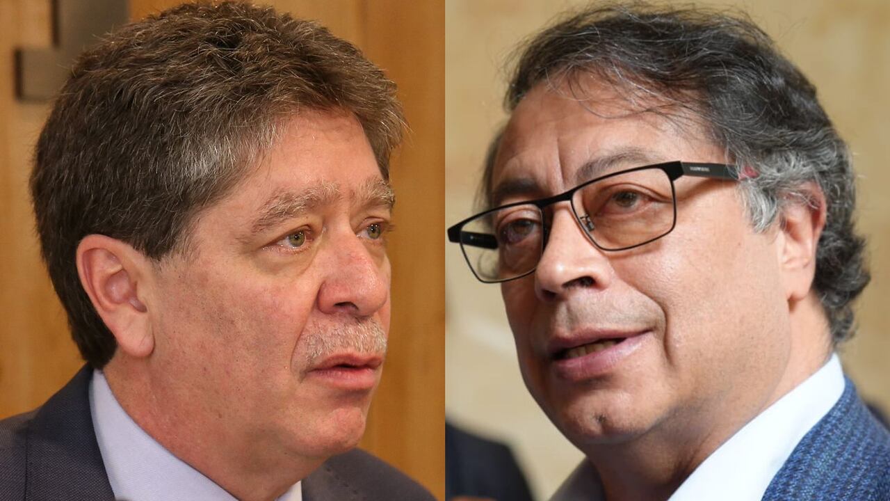 El presidente de la Andi Bruce Mac Master y el mandatario colombiano Gustavo Petro.