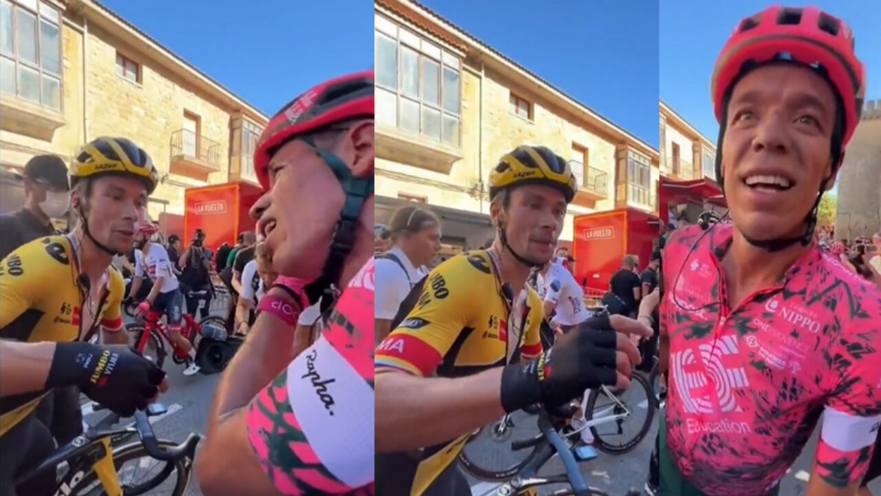 Rigoberto Urán y Primoz Roglic, Vuelta a España 2022. Foto: Captura de pantalla Instagram Go Rigo Go.