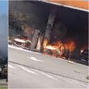 Incendio en estación de gasolina en Bogotá