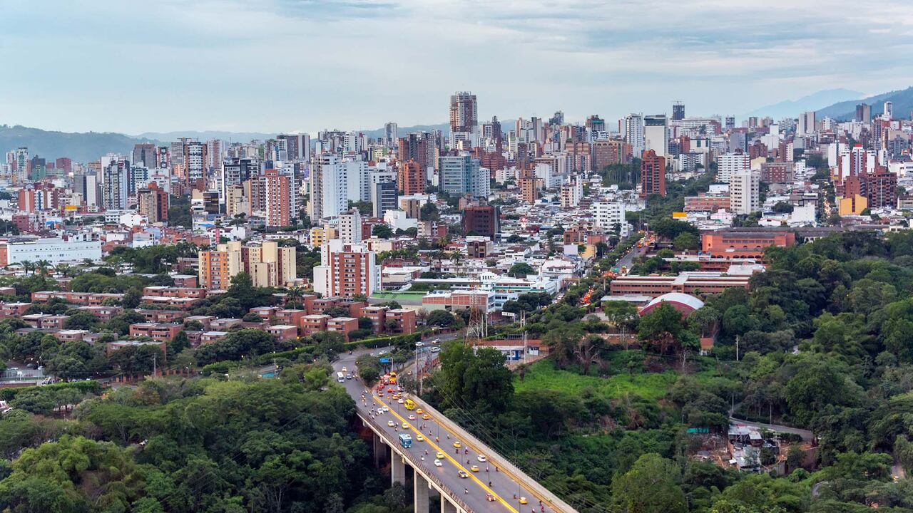 Vista del paisaje urbano de Bucaramanga, Colombia