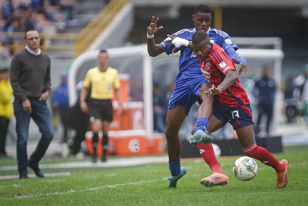 Desarrollo del partido entre Millonarios y Medellín este lunes.