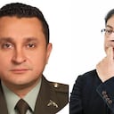 El coronel Óscar Dávila y el presidente Gustavo Petro.