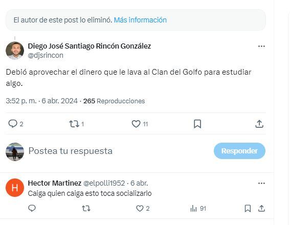 Carroloco borró el trino