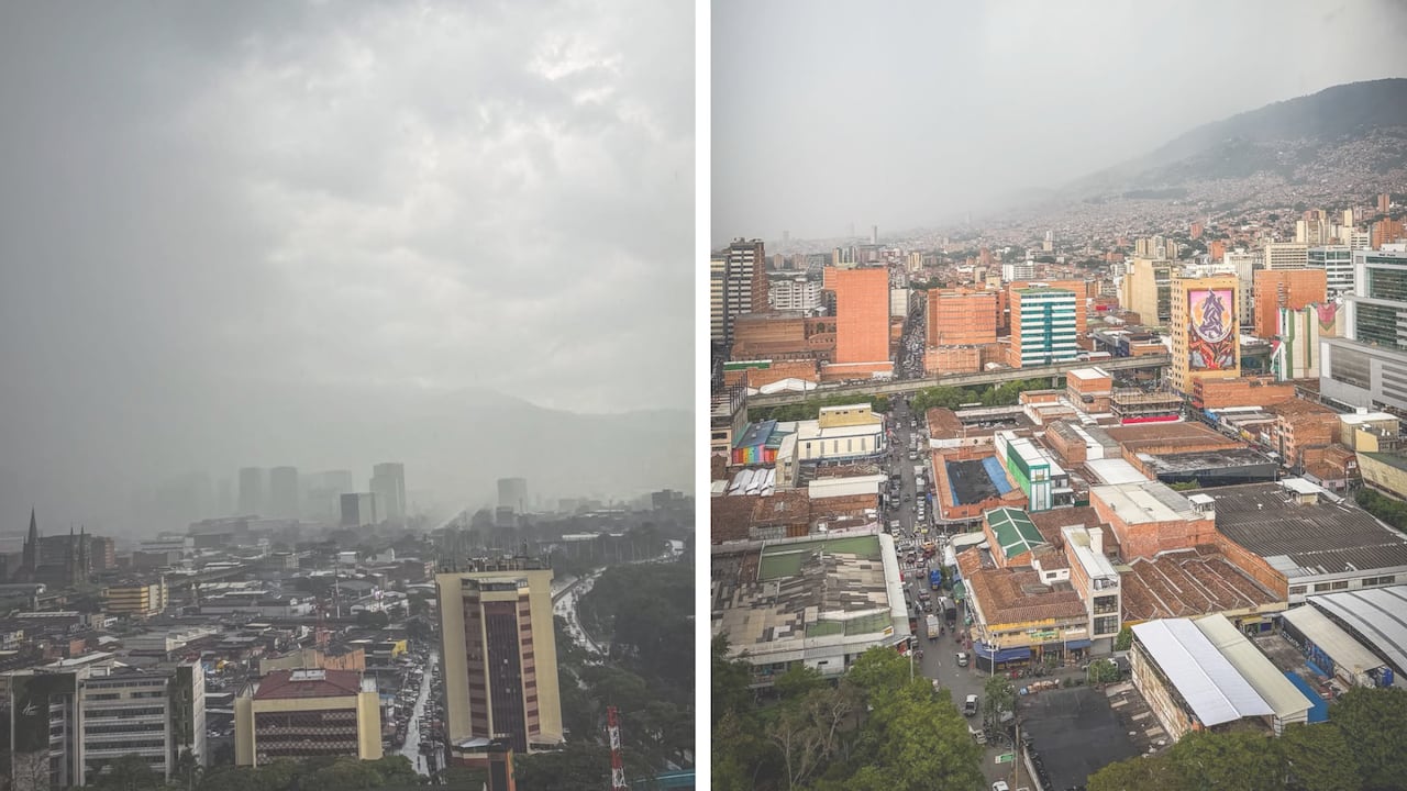 Lluvias intensas en Medellín durante la tarde del martes 20 de octubre.