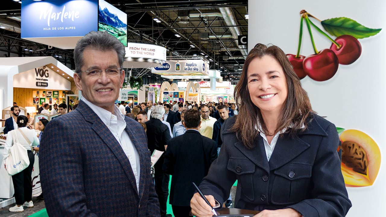 Javier Díaz, presidente de Analdex, y Carmen Caballero, presidenta de Procolombia.