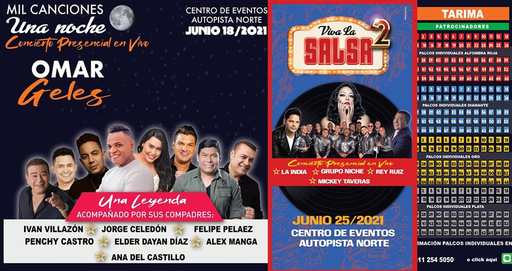 Los próximos conciertos de Ricardo Leyva Producciones en Chía, Cundinamarca.