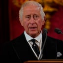El rey Carlos III durante el Consejo de Ascensión en el Palacio de St James, Londres.