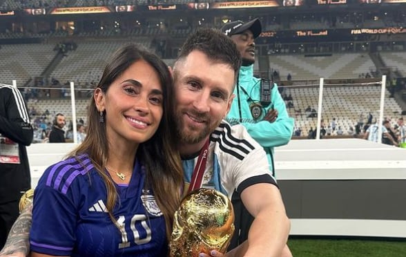 Lionel Messi y Antonela Roccuzzo