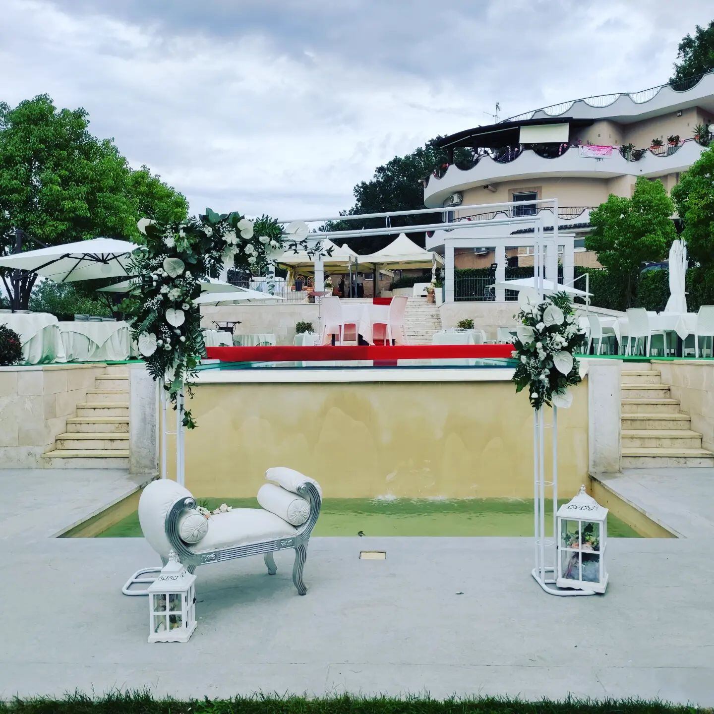 Los novios, junto con los padres del novio, habían visitado el Ristorante La Rotonda siete meses antes del gran día