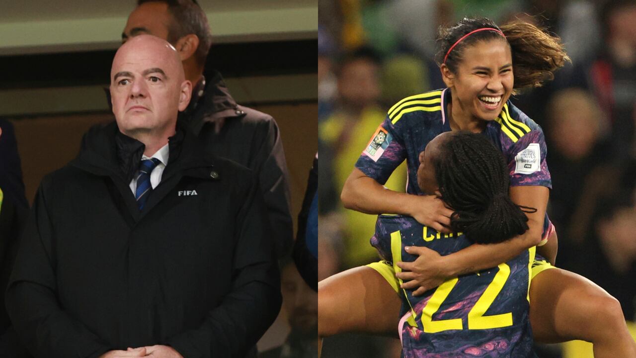 Gianni Infantino observó el duelo entre Colombia y Jamaica.