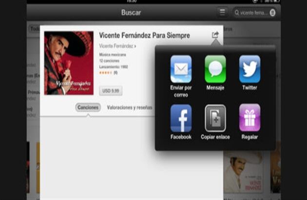 En la tienda iTunes puede regalar desde una canción ($1.800) hasta álbumes completos de música. Haga clic en la flecha que está en la parte superior y elija 'Regalar' para diligenciar sus datos y los de la persona que recibirá el regalo por correo electrónico. El pago se carga a la tarjeta de crédito que tenga vinculada con la tienda iTunes.