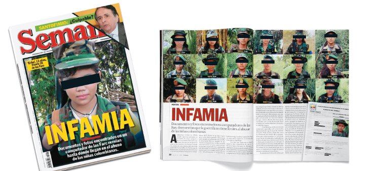 Entre la Ley y el deber como periodista revista Semana se arriesgó a publicar fotografías de menores reclutadas por las FARC.