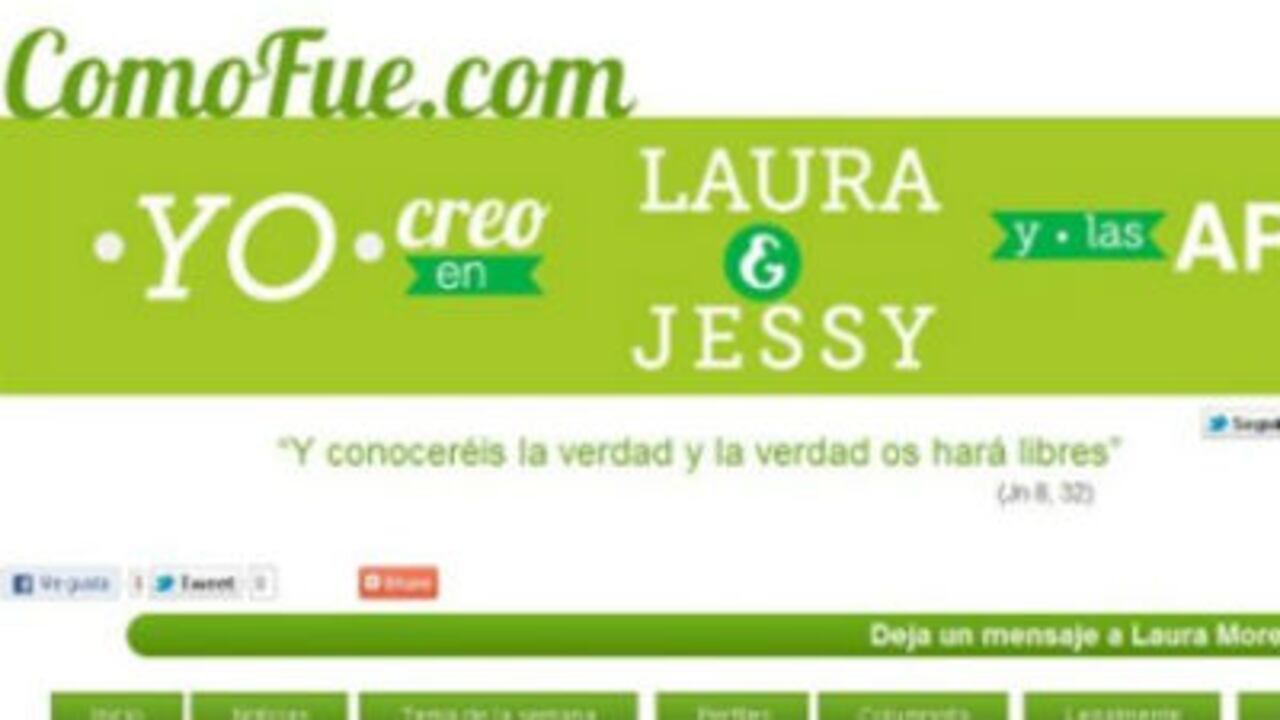 Aspecto del sitio web.