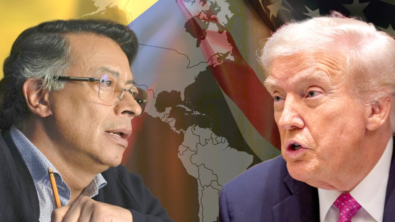 La confrontación entre los mandatarios de Estados Unidos y Colombia ha abierto una grieta visible en la geopolítica latinoamericana, donde los alineamientos ideológicos vuelven a perfilar el mapa regional. Fotos: Colprensa y AFP / Fotomontaje El País.