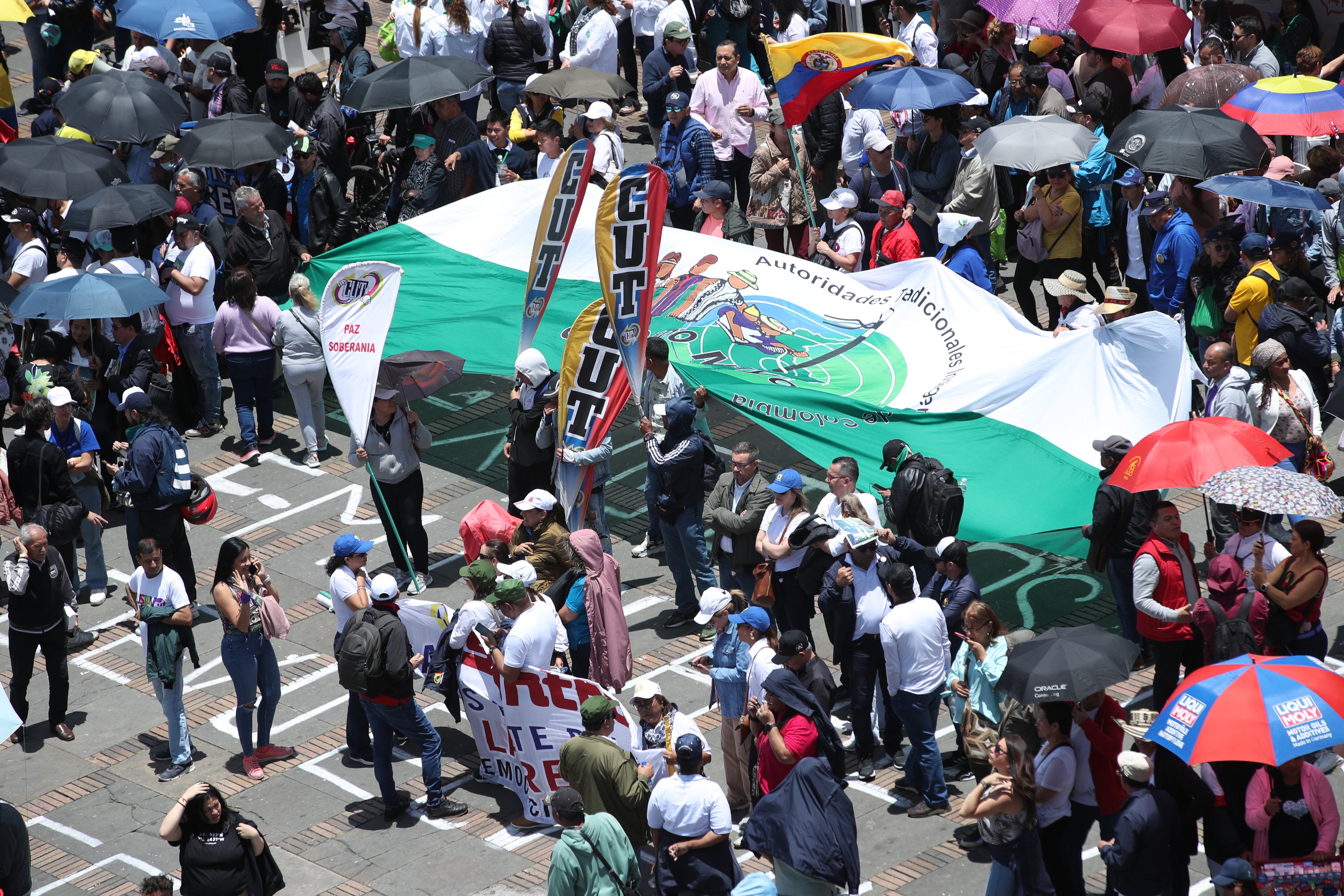 Marchas a favor de las reformas del Presidente Gustavo Petro, Plaza de Bolívar