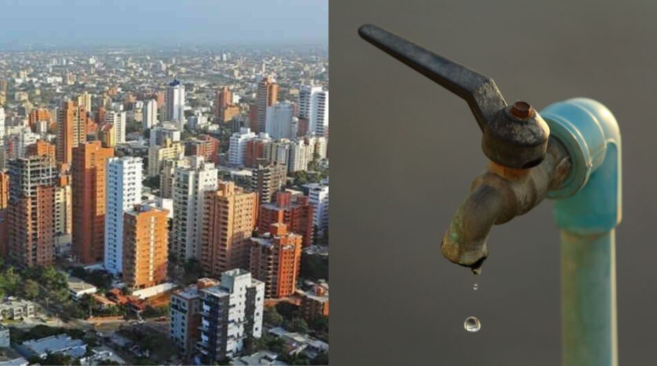 Cortes de agua en Barranquilla.